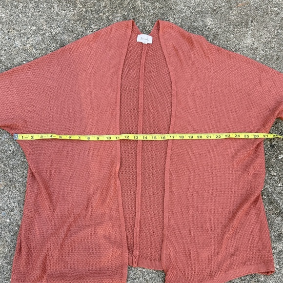 Beccel Coral Waffle Knit Open Front Cardigan - Size S/M - Picture 6 of 8